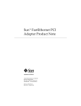 Sun™ FastEthernet PCI Adapter Product Note