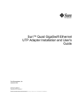 Sun Quad GigaSwift Ethernet UTP Adapter Installation and User`s