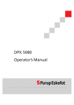 DPX 5080 Operator`s Manual