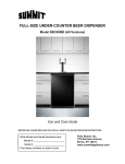full-size under-counter beer dispenser