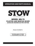 stow ms-70 plaster/mortar mixer