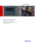 How to Guide Audio Loudness Monitoring