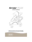 instruction manual - Strider Plus Pram Stroller