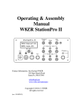 Operating & Assembly Manual W8ZR StationPro II