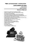EXPLORER GX1600 Owner`s Manual