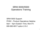 Sony SRW-5500 Operations Cheat Sheet