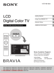 Sony KDL-46EX720 User Guide Manual