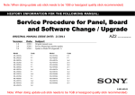 Service Procedure for Panel, Board and Software