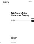 Trinitron Color Computer Display - Manuals, Specs & Warranty