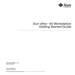 Sun Ultra 40 Workstation Getting Started Guide