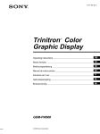 Trinitron Color Graphic Display - Manuals, Specs & Warranty