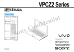 Sony Confidential VPCZ2 Series SERVICE MANUAL