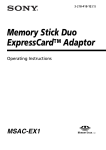 Memory Stick Duo ExpressCard™ Adaptor