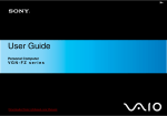 Sony VAIO VGN-FZ31SR User Guide Manual