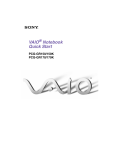 VAIO Notebook Quick Start - Manuals, Specs & Warranty