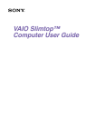 VAIO Slimtop™ Computer User Guide