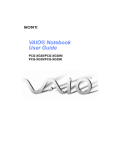 VAIO® Notebook User Guide - Manuals, Specs & Warranty