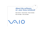 About the software on your Sony notebook