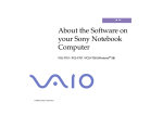 About the Software on your Sony Notebook Computer