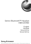 Stereo Bluetooth™ Headset HBH-DS980