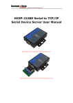 HXSP-2108E Serial to TCP/IP Serial Device