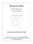 Vented Tumble Dryer Instruction Manual