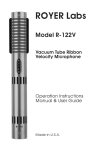 ROYER Labs Model R-122V Vacuum Tube Ribbon