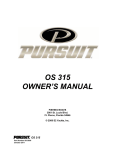 OS 315 OWNER`S MANUAL