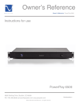 PowerPlay 8500 Owners Manual