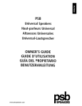 psb owner`s guide guide d`utilisation benutzeranleitung