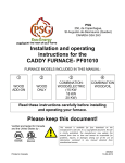 Installation and operating instructions for the CADDY FURNACE