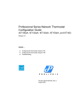 Professional Series Network Thermostat Configuration