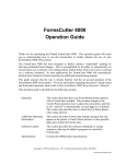 FormsCutter 8000 Operation Guide