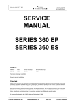 SERVICE MANUAL SERIES 360 EP SERIES 360 ES