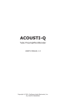 Acousti-Q Owner`s Manual
