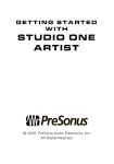 Studio One Artist Quick Start Guide