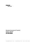 Standard Commercial Treadmill Owner`s Manual