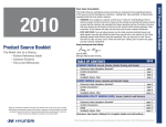2010 Product Source Booklet