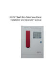 GST-FT8WN Fire Telephone Panel Installation and Operation Manual