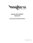 Series VPH-10000-2 Vaporizer