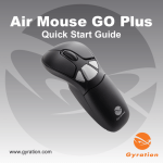 Gyration Air Mouse GO Plus User`s Guide