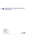 Extreme Networks® Pluggable Interface Modules Installation Guide