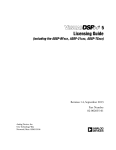 VisualDSP++ 5.0 Licensing Guide