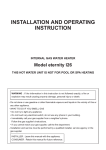 INSTALLATION AND OPERATING INSTRUCTION