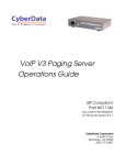 VoIP V3 Paging Server Operations Guide