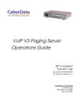 VoIP V3 Paging Server Operations Guide