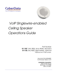 VoIP Singlewire-enabled Ceiling Speaker Operations Guide