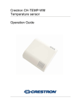 Crestron CH-TEMP-WM Temperature sensor Operation Guide