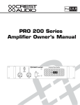 Pro 200 Series 5200/7200/8200/9200 Owner`s Manual