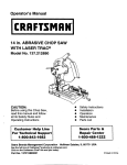 Operator`s Manual ICRRFTSMR 14 in. ABRASIVE